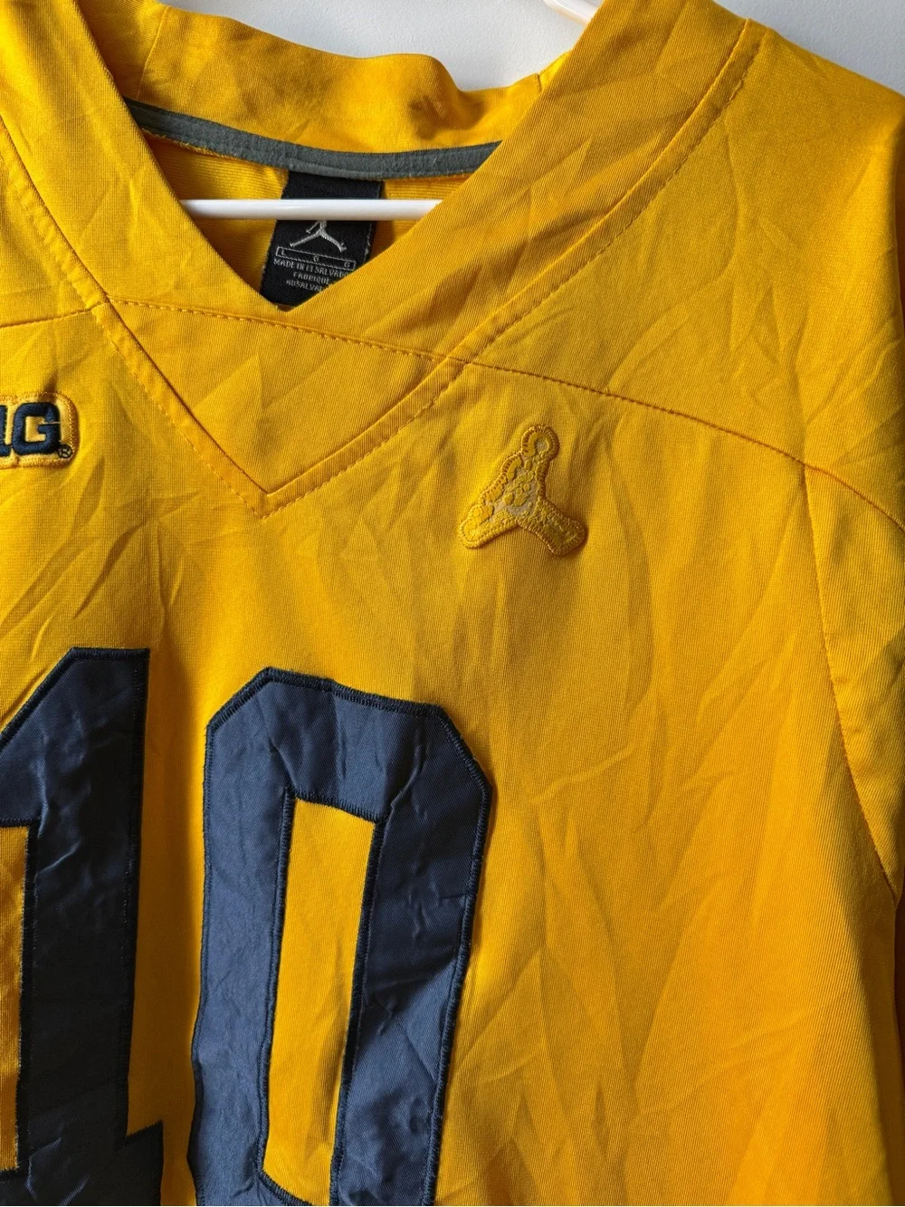 Vintage Tom Brady Jordan Men's Yellow and Black #10 Football Jersey